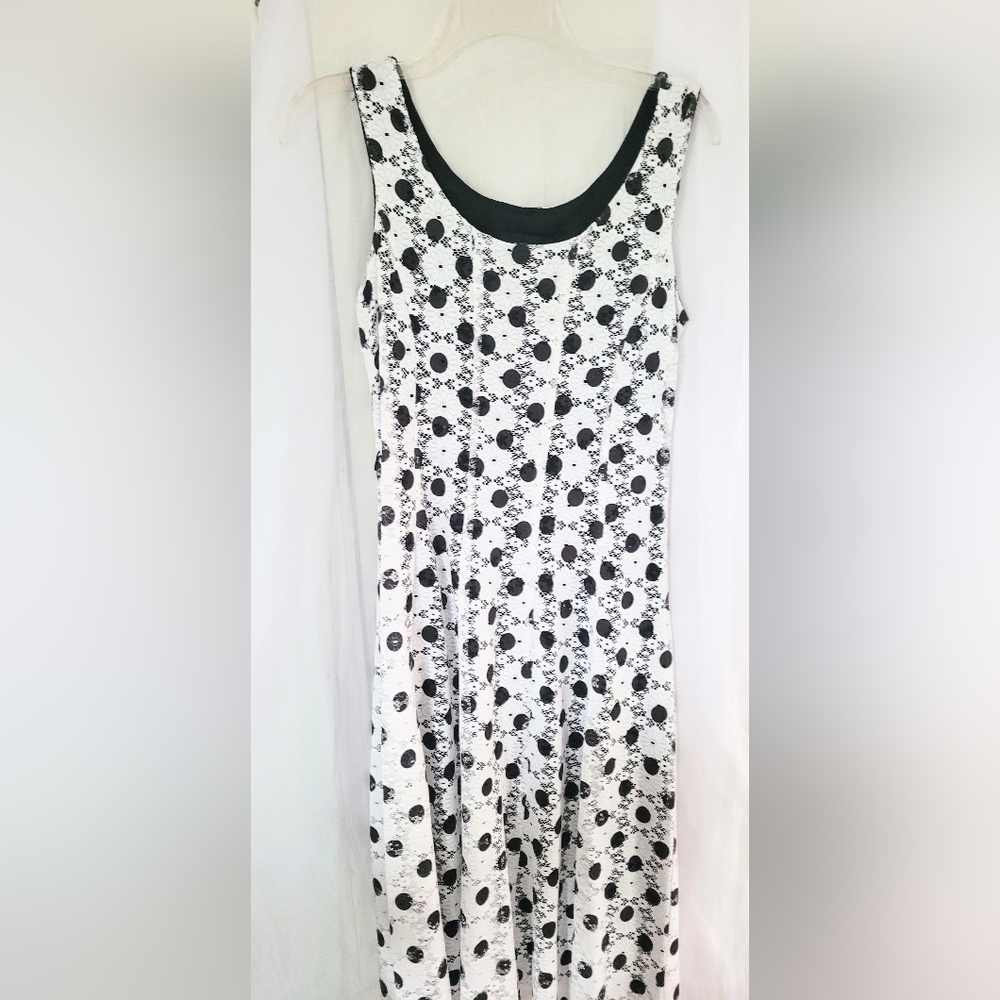 NWOT!Polka-Dot Lace Sleeveless Women's Formal Summer Midi Cocktail Party Dress 6 - Picture 3 of 16